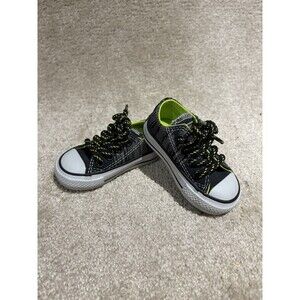 Converse Baby Toddler Size 3 Black‎ , Gray And Lime Sneakers
